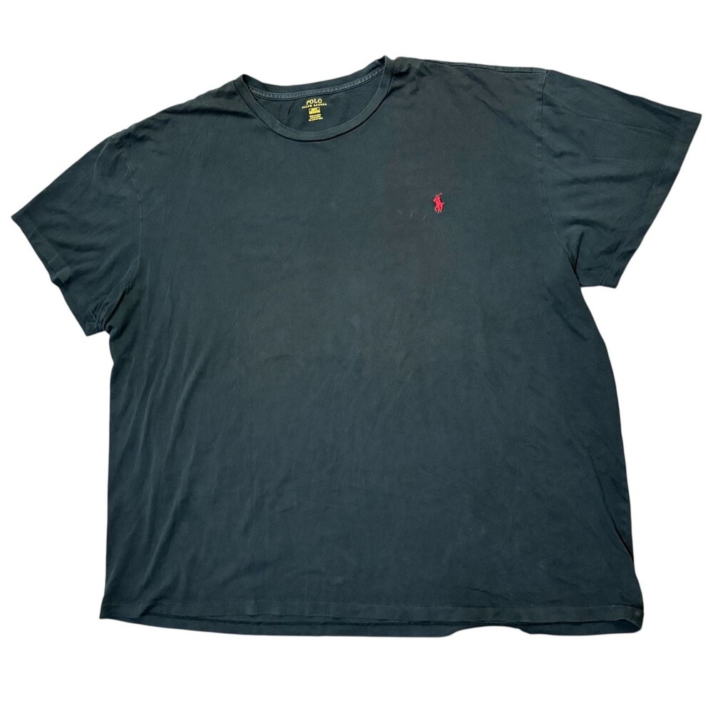 Ralph Lauren Polo T-Shirt Men's Vintage Black 3XL Cotton Graphic